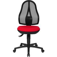 Topstar® Bürodrehstuhl Open Point Syncro, Bandscheibensitz, Netzrücken, rot von Topstar®