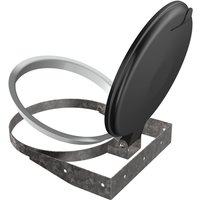 RENNER Abfallsackhalter Einzelsammler, Wandhalter, Kunststoffdeckel, feuerverzinkt von RENNER