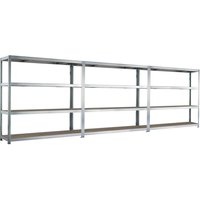 META Komplettpaket Weitspannregal, mit Spanplatten, HxBxT 2.470 x 6.000 x 600 mm META Komplettpaket Weitspannregal, mit Spanplatten, HxBxT 2.470 x 6.000 x 600 mm von META