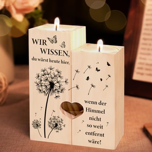 Grabkerzen, Memorial Kerzenständer,Trauerkerze, Trauergeschenk, Grab Deko, Trauerlicht, Trost Geschenke, Trauer Geschenke, Gedenklicht, Erinnerungslicht, Gedenken, Wir Wissen du Wärst Heute Hier von Einanmut