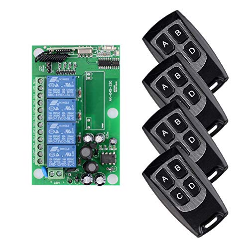 AC 85 V ~ 250 V 110 V 220 V 4CH Drahtlose Fernbedienung System/Radio Fernschalter Funk Fernbedienung+ Empfänger lernfähig Funkschalter Relaisausgang + 4 STÜCKE wasserdicht Handsender motor licht AC 85 V ~ 250 V 110 V 220 V 4CH Drahtlose Fernbedienung System/Radio Fernschalter Funk Fernbedienung+ Empfänger lernfähig Funkschalter Relaisausgang + 4 STÜCKE wasserdicht Handsender motor licht von Einaus