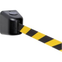 RS-GUIDESYSTEMS® Wandgurt mit Kunststoffgehäuse, Auszugslänge 5 m, schwarz / gelb diagonal gestreift von RS-GUIDESYSTEMS®