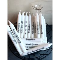 Kerze Mit Spruch I Stabkerze Schriftzug Personalisierbar L Wunschtext von EineFreudeMachen