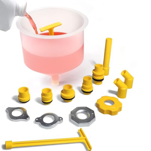 Einesin Kein Verschütten Kühlmittel-Trichter-Set, 15-teiliges Flüssigkeits- und Öl-Trichter-Set, ermöglicht Zugang zu schwer erreichbaren Kühlern von Einesin