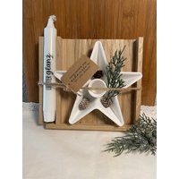 Geschenkset Zu Weihnachten/Kerzenhalter Sternform Weihnachtsgeschenk Mitbringsel Holzverpackung Geschenkset Zu Weihnachten/Kerzenhalter Sternform Weihnachtsgeschenk Mitbringsel Holzverpackung von EinfachHerzlich
