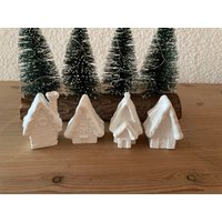 Winterhäuschen/Set /Weiß Keramikgießpulver Deko Weihnachten Winter von EinfachHerzlich