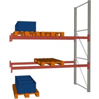 META MULTIPAL Palettenregal, Anbaufeld, Fachlast 1.470 kg, 9 Palettenplätze, 3,3 m Höhe von META