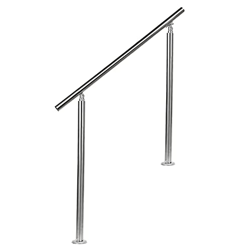 EINFEBEN Handlauf Aluminium Geländer mit/ohne Querstreben für Brüstung Balkon Garten (160cm, 0 Querstreben) von Einfeben