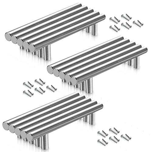 Einfeben 15X Griffe für Küchenschränke Edelstahl T Stangengriff Tür Schublade Relinggriffe Möbelgriffe (Bohrlochabstand: 160 mm) von Einfeben