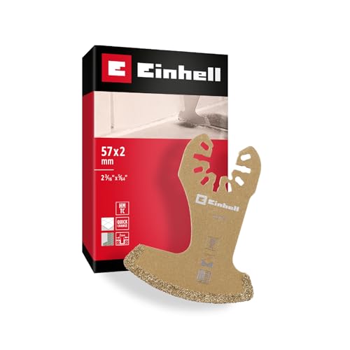 Original Einhell Hartmetall-Segmentmesser 57mm (Segmentierte Form, Hartmetallbestreuung, Open Back Schnellwechselfunktion, Geeignet für Multitools) von Einhell Accessories