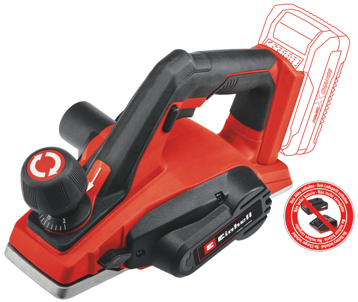 Einhell Akku-Hobel TE-PL 18/82 Li - Solo 4345400 von Einhell Germany AG