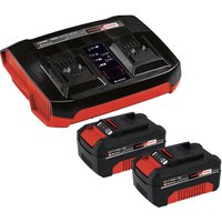 Original Einhell Starter Kit 2x 4,0 Ah Akkus und Twincharger Power X-Change (Li-Ion, 18 V, 75 min Ladezeit, passend für alle Power X-Change Geräte) von Einhell