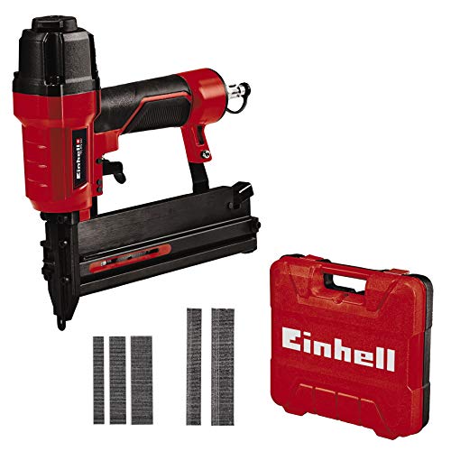 Einhell Druckluft-Tacker TC-PN 50 (2in1-Kombigerät Tacker & Nagler, Sicherheitsnase, inkl. 1.500 Klammern & 2.000 Nägeln, Ölfläschchen (ohne Öl), Stecknippel, Transportkoffer) von Einhell