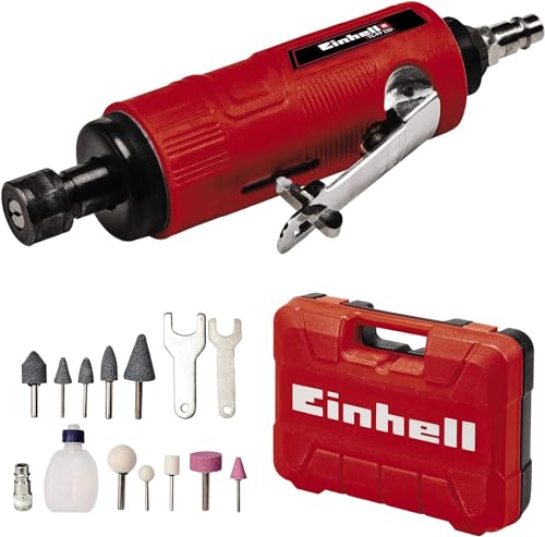 Einhell Druckluft-Stabschleifer TC-PP 220 (Druckluftgerät zum Schleifen, Polieren, Gravieren und Entgraten, inkl. 10 Schleifstifte, Transport-/ Aufbewahrungskoffer, ohne Öl) von Einhell
