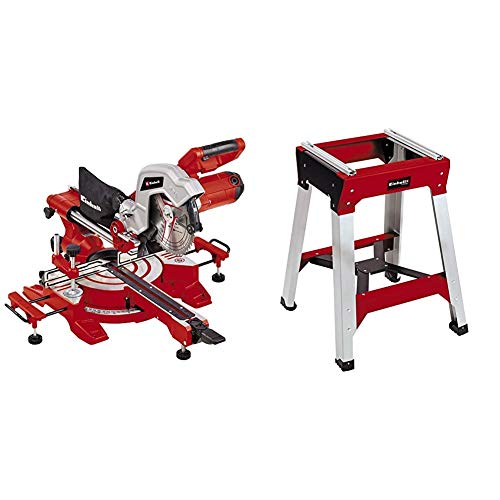 Einhell 4300380 TC-SM 216 Zug-Kapp-Gehrungssäge, Rot, Schwarz + Untergestell E-Stand für Einhell Classic und Expert Kapp- und Zug-Kapp-Gehrungssägen sowie viele weitere Modelle am Markt von Einhell
