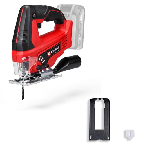 Einhell Akku-Stichsäge TC-JS 18 Li Power X-Change (Li-Ion, 18V, 20 mm Hubhöhe, max. 45° Schrägschnitte, Pendelhubfunktion, werkzeuglose Sägeblattaufnahme, inkl. Sägeblatt, ohne Akku und Ladegerät) von Einhell