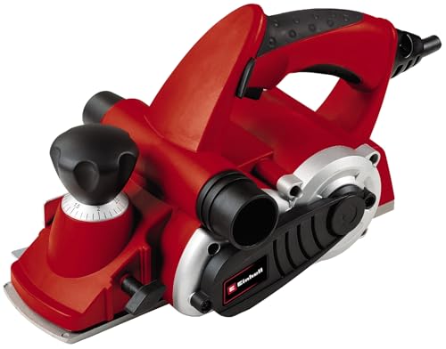 Einhell Elektrohobel TE-PL 900 (900 W, bis 3 mm Spantiefe, große Messerwelle, Fußplatte mit 3 V-Nuten, Softgrip, inkl. Parallelanschlag, Falztiefenanschlag, TCT-Hobelmesser) von Einhell