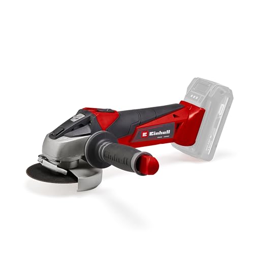 Einhell Akku Winkelschleifer TE-AG 18/115 Li-Solo Acc Power X-Change (18 V, 115 mm Scheibendurchmesser, 28 mm Schnitttiefe, Softstart, inkl. Scheibe, ohne Batterie), Rot, Schwarz, Silber von Einhell