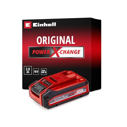 Original Einhell 18V 3,0 Ah Power X-Change PLUS (18V Akku, universell verwendbar für alle PXC-Geräte, ohne Selbstentladung, 3-Stufen-LED Ladestandskontrolle, angepasste Ladezyklen, ohne Ladegerät) von Einhell