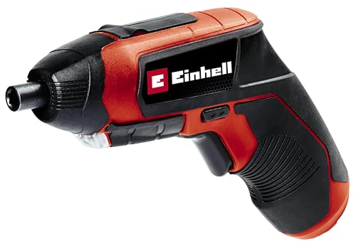 Einhell Akkuschrauber TE-SD 3,6/1 Li (Li-Ion, 3.6 V, 4.5 Nm Drehmoment, Micro-USB-Lader, Magnetbithalterung, LED-Beleuchtung, Softgrip, inkl. 10-teiliges Bit-Set + hochwertige Metallbox) von Einhell