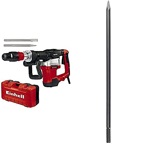 Einhell Abbruchhammer TE-DH 32 (1.500 Watt, 32 J Einzelschlagstärke, SDS-max-Werkzeugaufnahme, schwingungsgedämpfter Hauptgriff + Softgrip, inkl. Spitz-/Flachmeißel + E-Box, SDS max Spitzmeißel) von Einhell