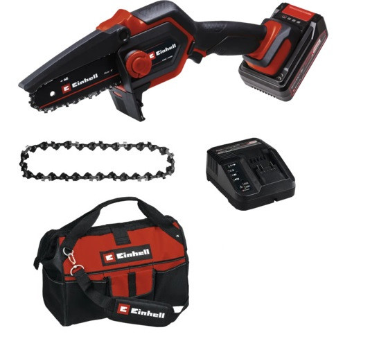 Einhell Akku Gehölzschneider GE-PS 18/15 Li BL, inkl. Starter Kit, Ersatzkette & Einhell Bag, Leistung: 18 Volt von Einhell