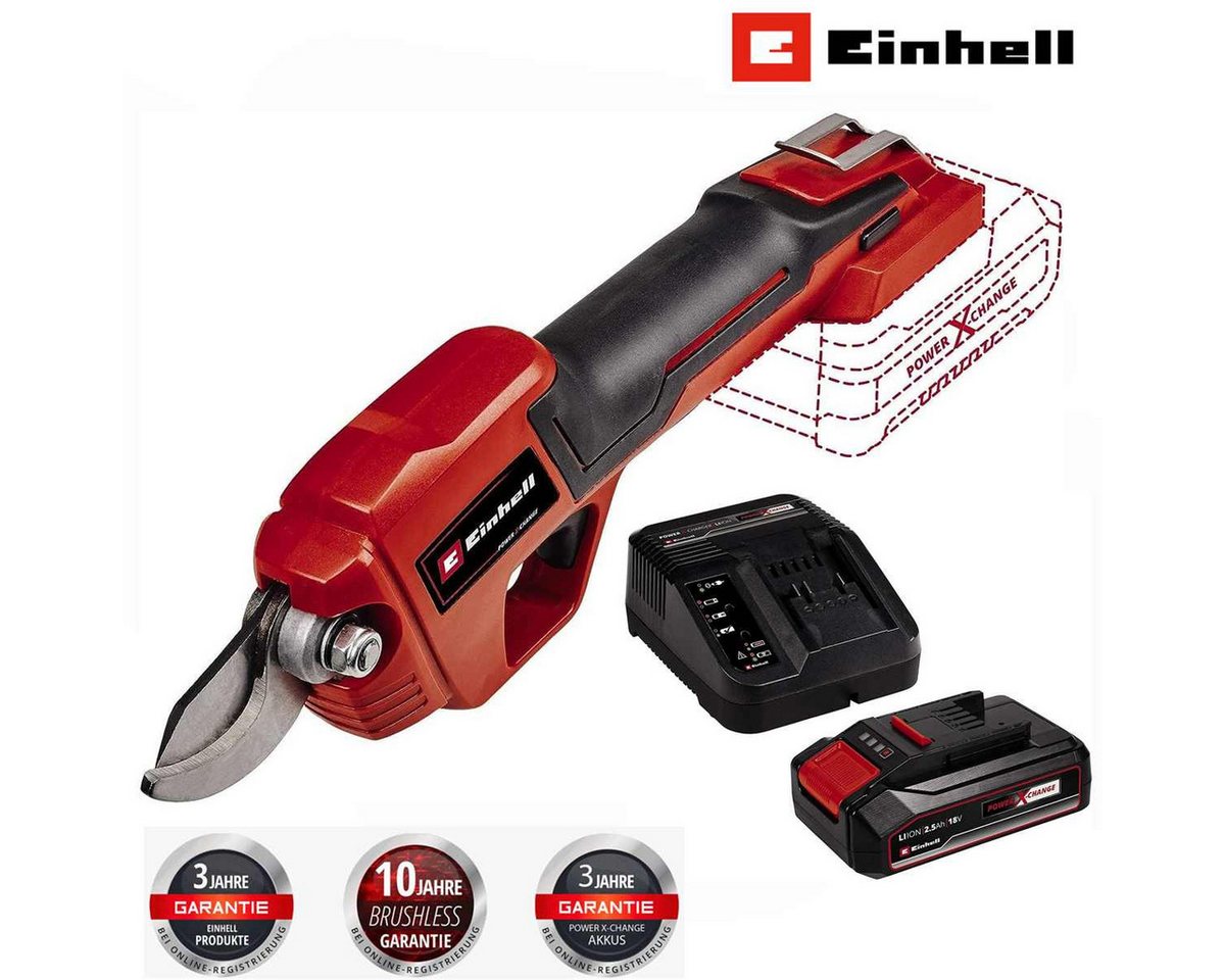 Einhell Akku-Astschere Astsäge GE-GS 18 Li – Power X-Change 18 V & Akku 2,5 Ah Ladegerät von Einhell