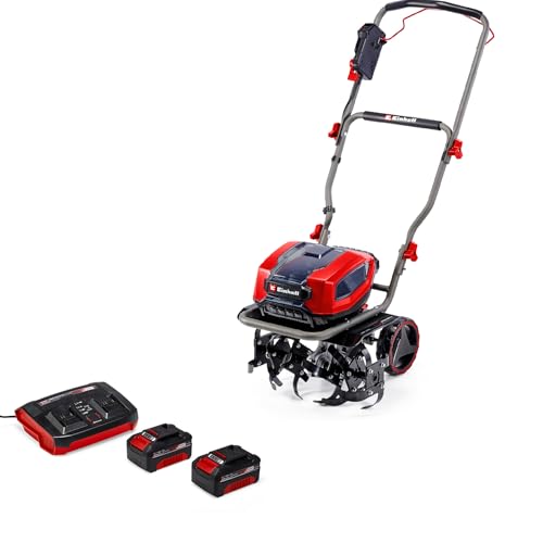Einhell Akku-Bodenhacke GP-CR 36/45 Li E BL Power X-Change (36 V, Brushless, 45 cm Arbeitsbreite, 23 cm Arbeitstiefe, höhenverstellbare Räder, inkl. 2X 4,0 Ah Akkus + Twincharger) von Einhell