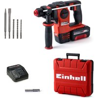 Einhell Akku-Bohrhammer "HEROCCO Kit +5", Inkl. Akku 18V/3Ah, Ladegerät, Bit- Adapter, Bohrer, Meißel und Koffer von Einhell