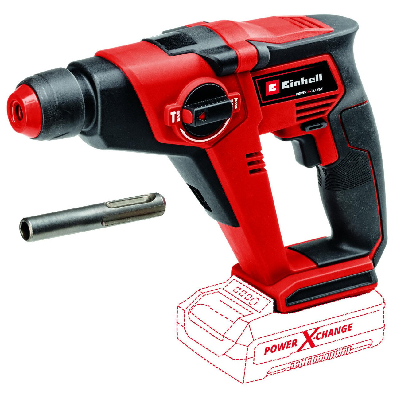 Einhell Akku-Bohrhammer TE-HD 18/12 Li Solo 18 V von Einhell