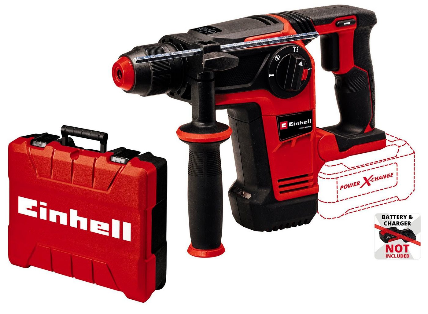 Einhell Akku-Bohrhammer TP-HD 18/26 Li BL - Solo, max. 1200 U/min, ohne Akku und Ladegerät von Einhell