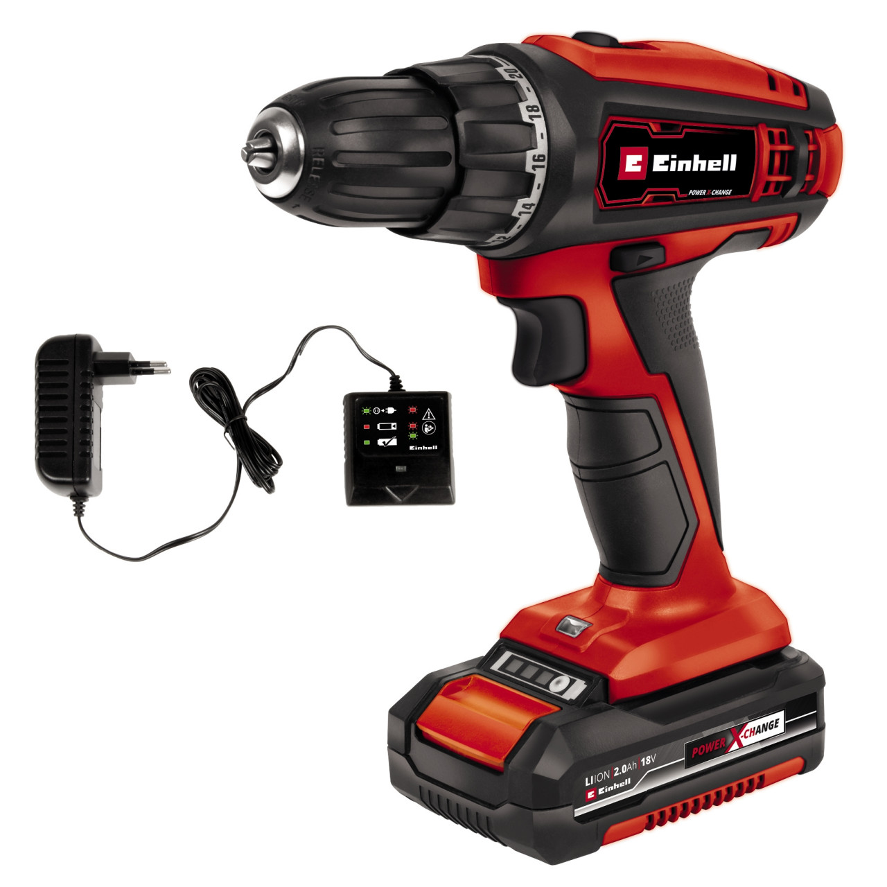 Einhell Akku-Bohrschrauber TC-AS 18 V Li 2,0 Ah inkl. Akku & Ladegerät von Einhell