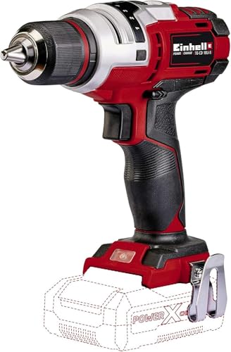 Einhell Akku-Bohrschrauber TE-CD 18 Li E - Solo Power X-Change (Lithium Ionen, 2-Gang-Getriebe, 9 Stufen mit elektronischer Drehmomentvoreinstellung, Schnellspannbohrfutter, ohne Akku und Ladegerät) von Einhell