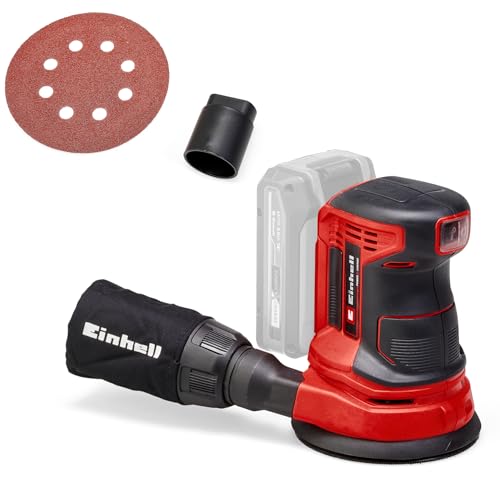 Einhell Akku-Exzenterschleifer TE-RS 18 Li-Solo Power X-Change (Lithium-Ionen, Drehzahl-Elektronik, Mikro-Kletthaftung, inkl. 1x Schleifpapier P80, ohne Akku und Ladegerät) von Einhell