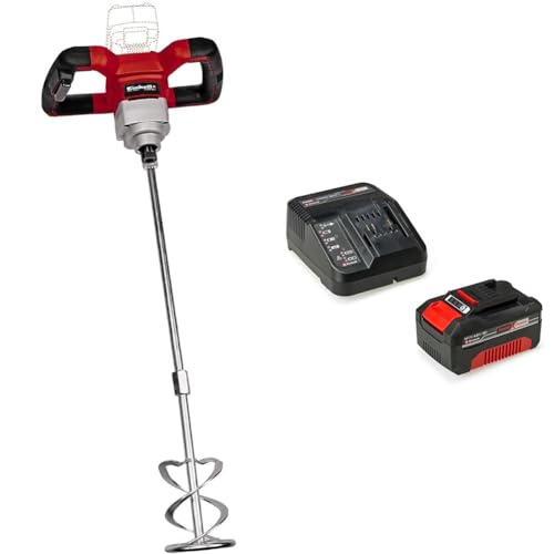 Einhell Akku-Farbmörtelrührer TE-MX 18 Li Power X-Change (Li-Ion, 18 V, Drehzahl-Elektronik für material- & anwendungsgerechtes Arbeiten, inkl. 4,0 Ah Akku und Ladegerät) von Einhell