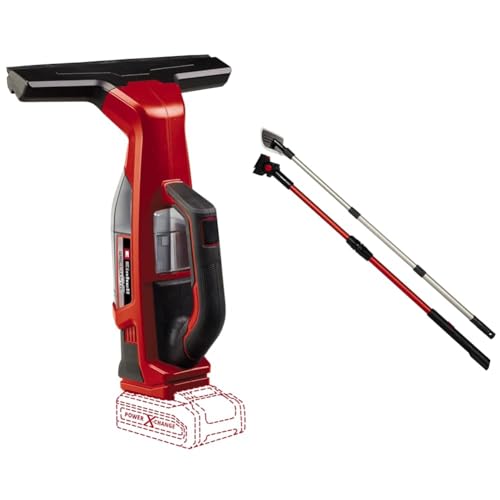 Einhell Akku-Fensterreiniger BRILLIANTO Power X-Change (18 V, 28 cm lange Saugdüse, streifenfreie Reinigung, inkl. Sprühflasche mit Mikrofasertuch, Teleskopstangenset, ohne Akku) von Einhell