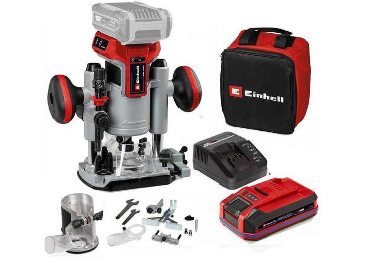 Einhell Akku-Fräse Professional 18V Oberfräsen-Kantenfräsen-Set TP-RO 18 SetL Akku 2.5 Ah von Einhell