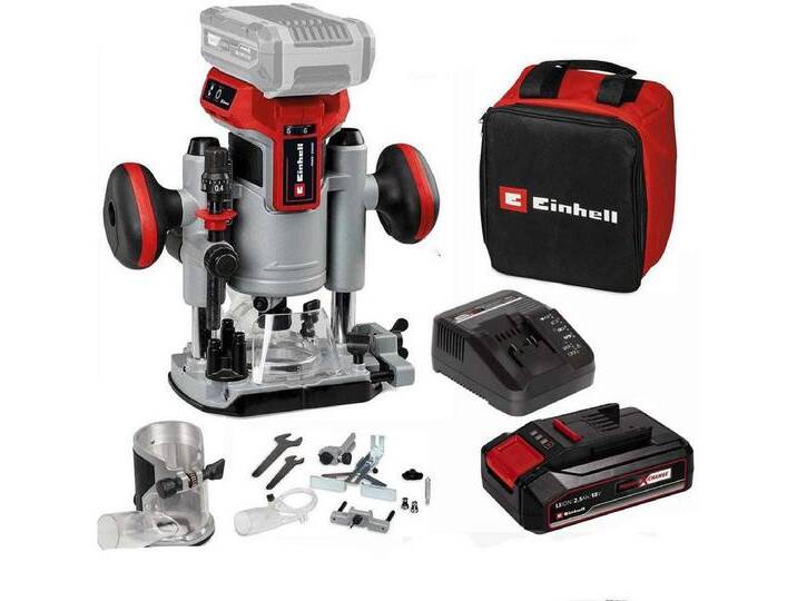 Einhell Akku-Fräse Professional 18V Oberfräsen-Kantenfräsen-Set TP-RO 18 SetL Akku 2.5 Ah von Einhell
