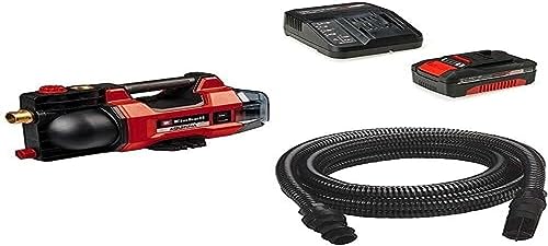 Einhell Akku-Gartenpumpe AQUINNA 18/28 Power X-Change (18 V, max. 2800 L/h Fördermenge, max. 25 m Förderhöhe, ECO-/ Boost-Modus, inkl. 4,0 Ah Akku, Ladegerät und 4m Saugschlauch) von Einhell