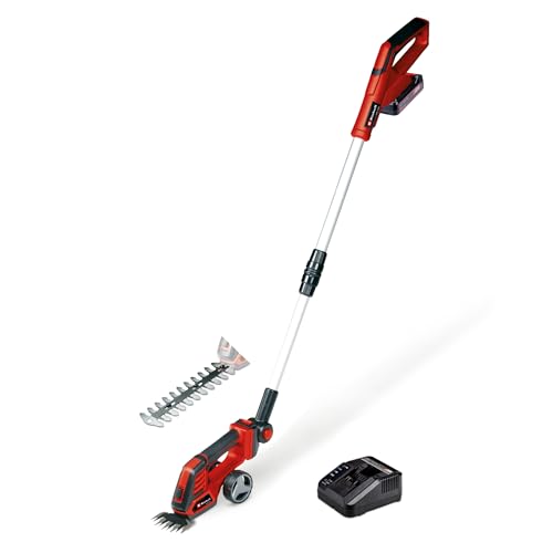 Einhell Akku-Gras- und Strauchschere GE-CG 18/100 Li T Kit Power X-Change (18 V, Teleskopstiel, Grasschneideblatt 100 mm, Strauchscherenmesser 200 mm, inkl. 2,5 Ah + Ladegerät) von Einhell