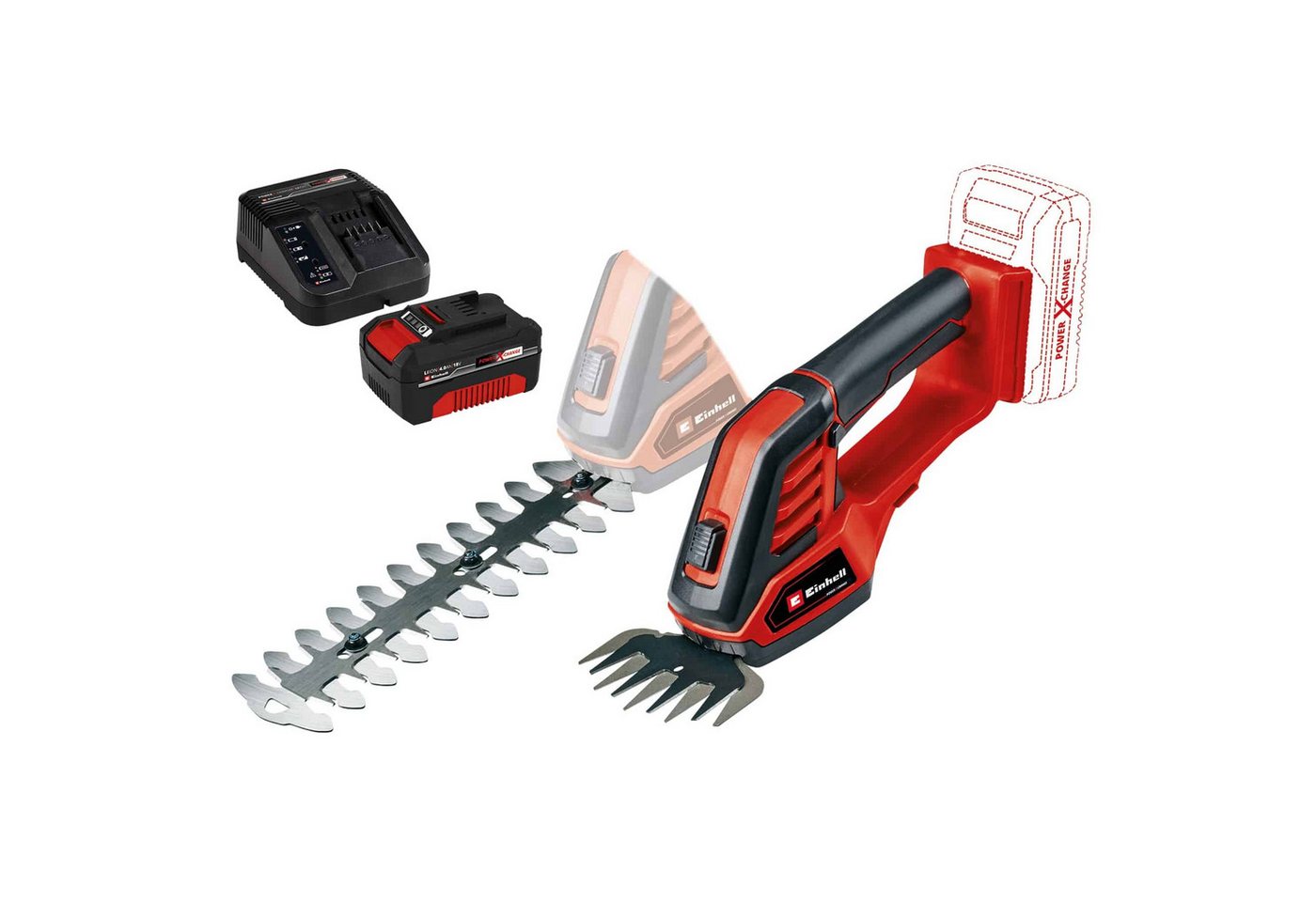 Einhell Akku-Gras- und Strauchscherenset EINHELL Akku-Gras- und Strauchschere GE-CG 18/100 Li + Starterset von Einhell