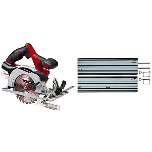 Einhell Akku-Handkreissäge TE-CS 18/150 Li - Solo Power X-Change (Lithium Ionen, Schnitttiefe + Neigungswinkel werkzeuglos einstellbar, LEDs, inkl. Führungsschiene, ohne Akku und Ladegerät) von Einhell