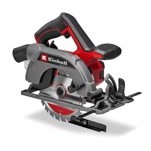 Einhell Akku-Handkreissäge TE-CS 18/165-2 Li - Solo Power X-Change (18 V, Ø 165 mm Sägeblatt, 57 mm Schnitttiefe, werkzeuglose Einstellung, LED, ohne Akku) von Einhell
