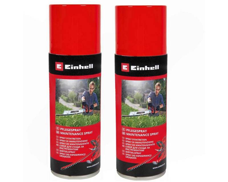 Einhell Akku-Heckenschere 2 x Pflegespray für Gartengeräte, Messer Klingen, Bohrfutter Sägen usw von Einhell