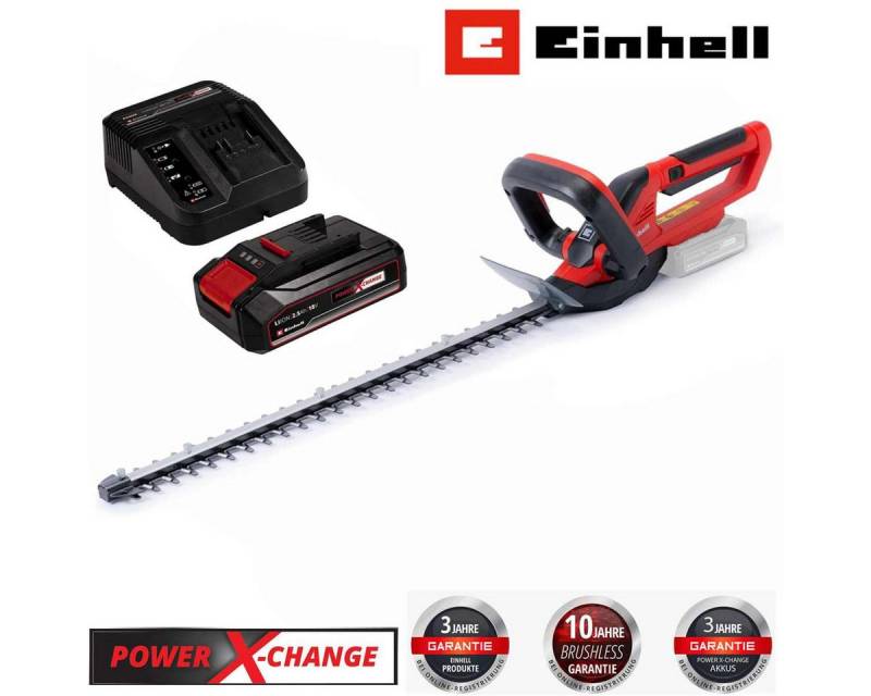 Einhell Akku-Heckenschere Akku-Heckenschere GC-CH 1855/1 Li 18 V, 55 cm Akku 2.5 Ah Ladegerät von Einhell