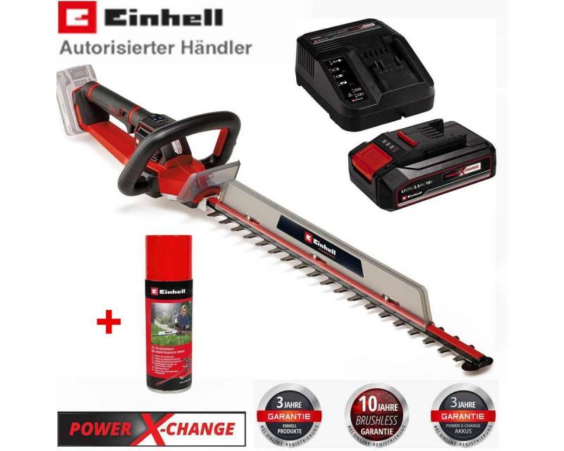 Einhell Akku-Heckenschere Akku-Heckenschere GP-CH 18/61 Li BL- ABS mie Akku 18V + Pflegespray von Einhell