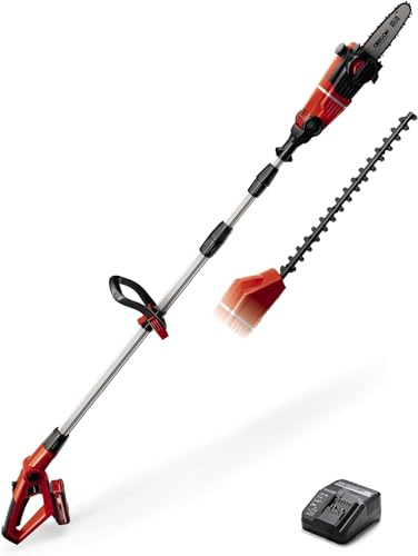 Einhell Akku Multifunktionswerkzeug GE-HC 18 Li T Kit (18V, 3Ah, 2-in-1 Heckenschere und Motorsäge, Oregon Schwert, inkl. Akku und Ladegerät) von Einhell