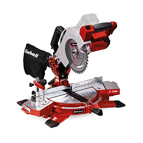 Einhell Akku-Kappsäge TE-MS 18/210 Li-Solo Power X-Change (Li-Ion, 18 V, 3.000 min-1, neigbarer Sägekopf, X-Tend Werkstückauflagen, HM-Präzisionssägeblatt, ohne Akku und Ladegerät) von Einhell