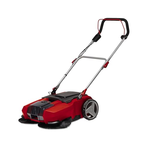 Einhell Akku-Kehrmaschine TE-SW 18/610 Li (20 L Schmutzbehälter, 61 cm Arbeitsbreite, Parkposition, Verstellbarer Lenker, abnehmbare Lippe, EIN-und Ausschalter, inkl. 3,0 Ah Plus Akku & Ladegerät) von Einhell