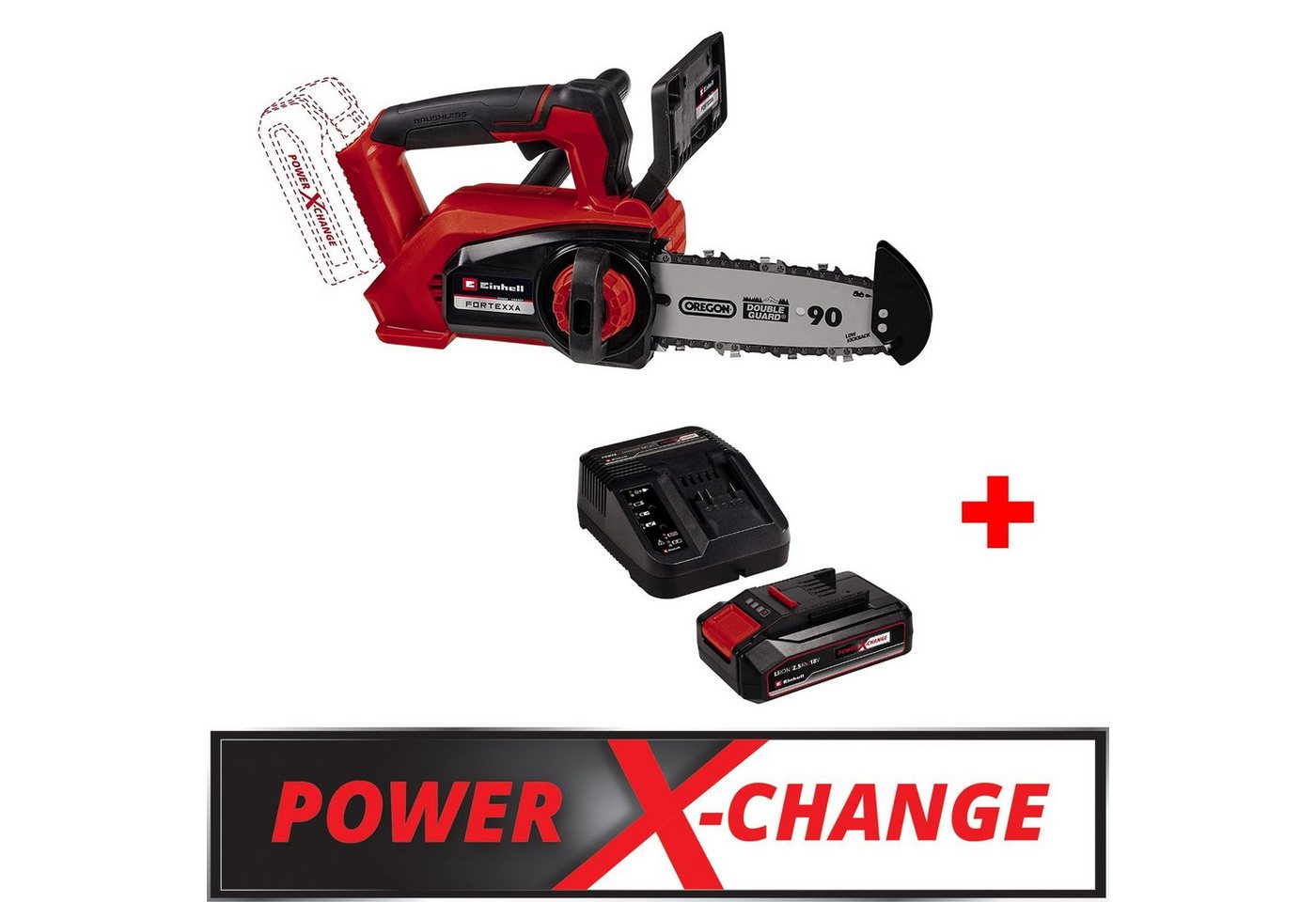 Einhell Akku-Kettensäge Einhand Akku Kettensäge FORTEXXA 18/20 TH + Starterkit 2,5 Ah, 20 cm Schwertlänge, Set, 1-tlg., Schnittlänge 14 cm Einhell Akku-Kettensäge Einhand Akku Kettensäge FORTEXXA 18/20 TH + Starterkit 2,5 Ah, 20 cm Schwertlänge, Set, 1-tlg., Schnittlänge 14 cm von Einhell